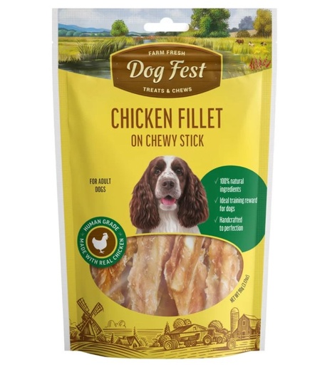 [6921499711168] Dog Fest Farm Fresh Chicken Fillet on Chewy Stick 90g