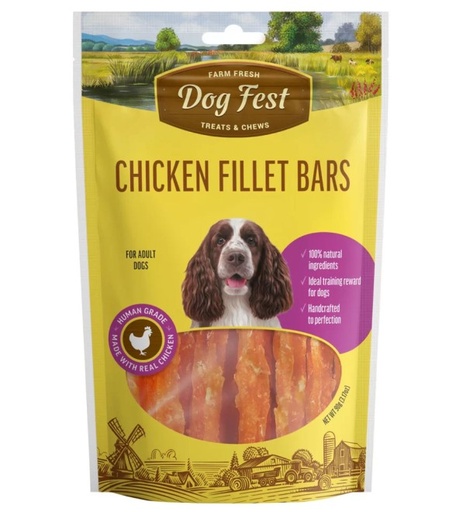[6921499712073] Dog Fest Farm Fresh Chicken Fillet Bars 90g
