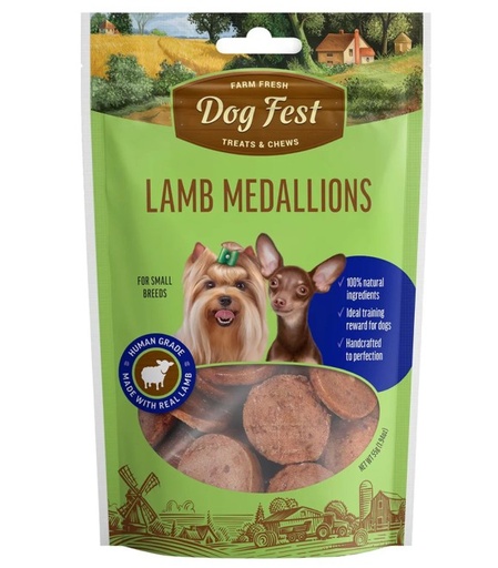[6921499711519] Dog Fest Farm Fresh Lamb Medallions 55g For Small Breeds