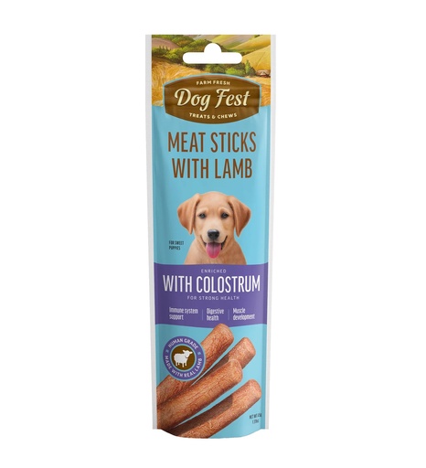 [6921959211375] Dog Fest Farm Fresh Meat Sticks Lamb with Colostrum For Puppies 45g