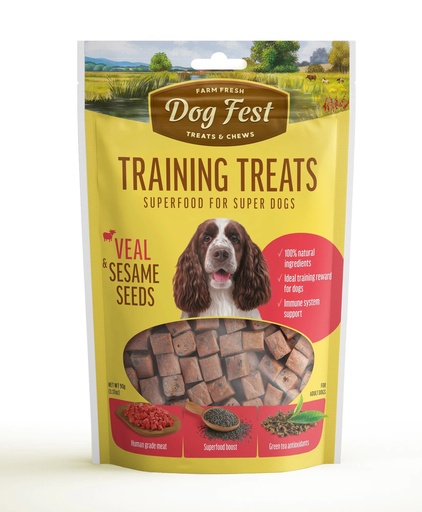 [6921499711939] Dog Fest Farm Fresh Training Treat Veal & Sesame Seeds 90g