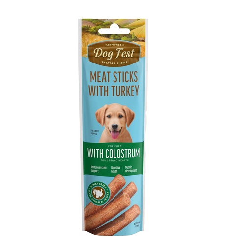 [6921959211382] Dog Fest Farm Fresh Meat Sticks Turkey with Colostrum For Puppies 45g
