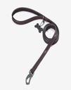 Dogness Nappa Leather Leash (Arrow-Reflective Stitching) - Black