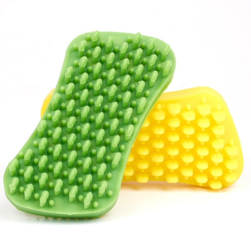 [123456700306] Essential Grooming Silicone Rubber Long Haired Brush For Dog