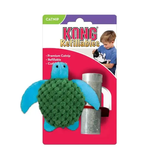 [035585124087] Kong Bright Catnip Refillable ,Turtle