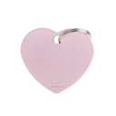 My Family Basic ID Tag - Heart Shaped Pink