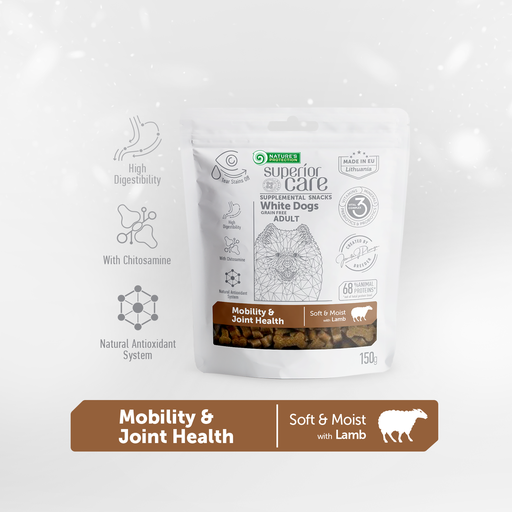 [4771317476555] Nature's Protection Superior Care White Coat Supplemental Snacks Mobility & Joint Health with Lamb For Adult Dogs 150g