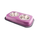 Optima Bowls Colored Twin Feeder Set  Purple 0.5 pint