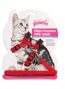 Pawise Kitten Harness & Leash W/1.2 M - Red/Blue