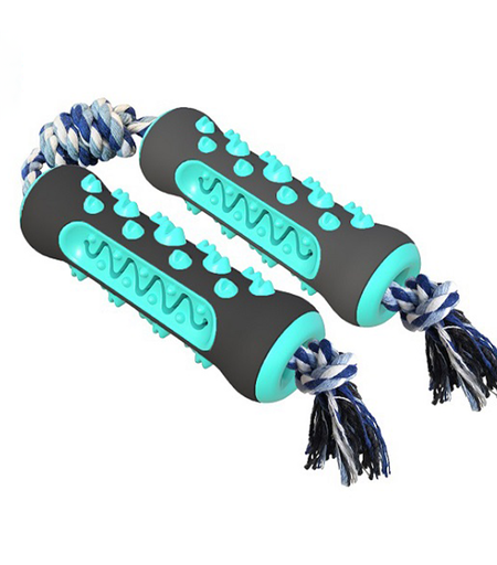 [5206819413023] لعبة مضغ للأسنان على شكل عظم للكلاب من بت إنترست - أكوا/أسود