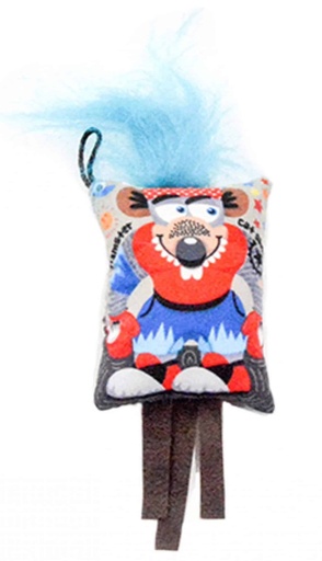 [5206819255098] Pet Interest Hairy Hamster 3D cat Toy with Silverline Blue