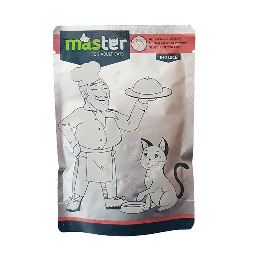 [4820083909054] Pet Interest Master Cat Pouch Veal Meat in Sauce 80g