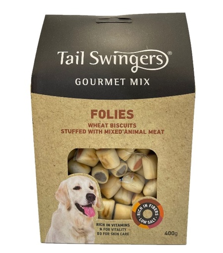 [5206819132313] بسكويت فوليز من القمح محشو بلحم الحيوانات المختلط 400 جم من بت إنترست