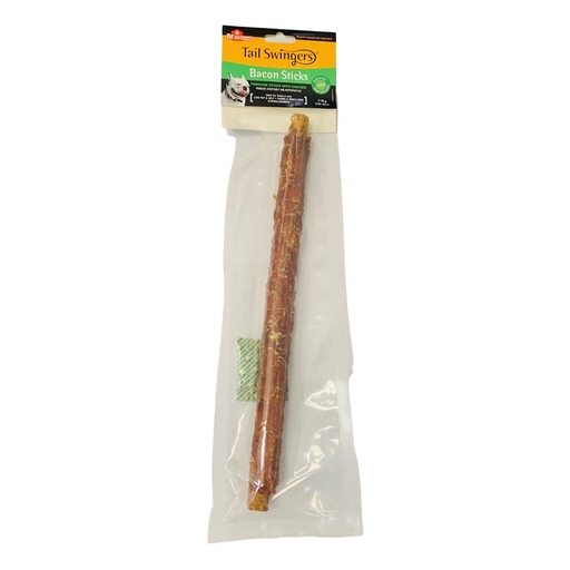 [5206819110823] Pet Interest Tail Swingers Bacon Sticks Porkhide Sticks with Chicken 34Cm 110g