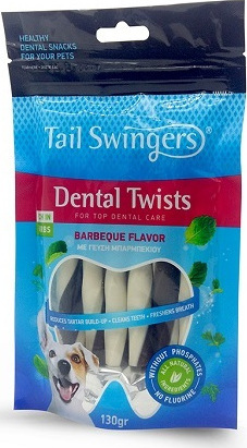 [5206819114210] Tail Swingers لفائف الحليب بنكهة الشواء للكلاب الصغيرة 130 جم