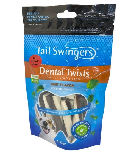 [5206819114111] Tail Swingers لفائف الحليب مع لحم البقر للكلاب الصغيرة 130 جم