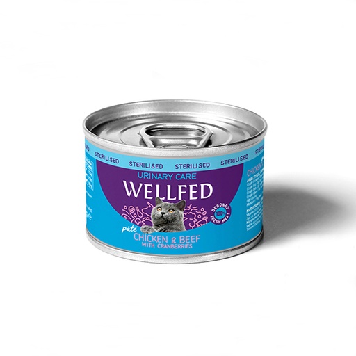 Pet Interest Wellfed Sterilized Chicken and Beef Urinary Care Canned Paté