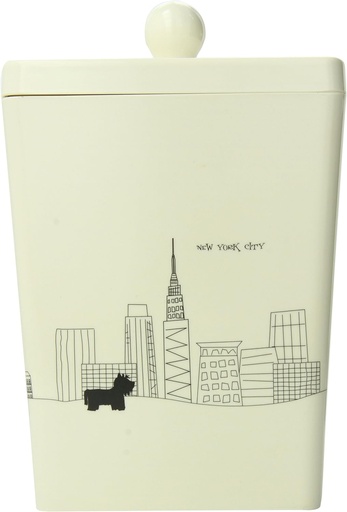 [721343609094] Pet Studio City Dog Melam Treat Canister White
