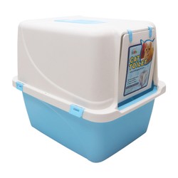 [6958401300776] Pets.Love.Earth Cat Litter Box Blue (closed) 19x15x17