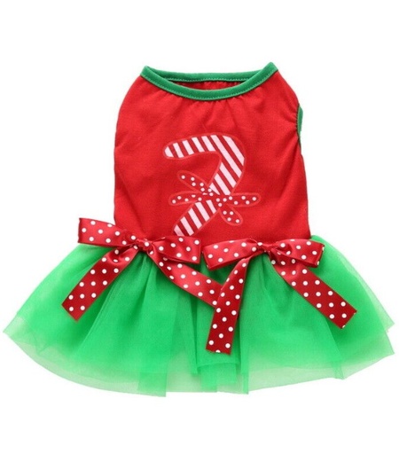 Pets.Love.Earth Christmas Candy Cane Skirt