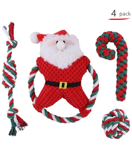 [6083174367654] Pets.Love.Earth Christmas Rope Toy Kit With Santa