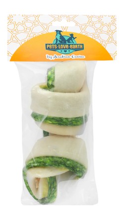 [635934609519] Pets.Love.Earth Denta Fun Knotted Spirulina Chewing Bone, 16 cm, 110 g
