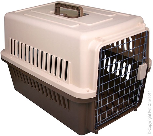 [123456000634] Pets.Love.Earth Flight transport box/carrier for Dogs & Cats Brown FC-1005