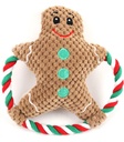 Pets.Love.Earth Gingerbreadman with Circle Rope Toy