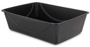Pets.Love.Earth Open Cat Litter Pan Black 19x14x5