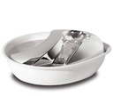 Pioneer Pet Drinking Fountain Stainless Steel/Plastic Fountain Raindrop Style - WHITE 60oz (1.8 L)