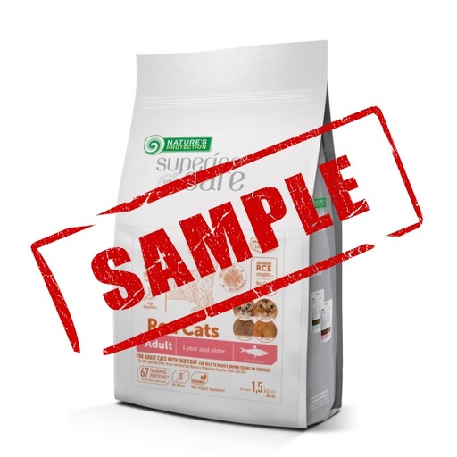 [4771317476494] Sample Nature's Protection Superior Care Red Cats Herring Dry Food  Adult All Breeds 40g
