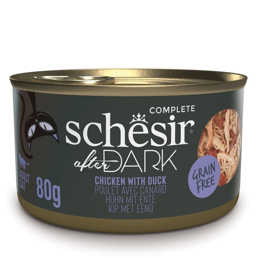 Schesir After Dark Can for Cat Chicken with Duck in Broth 80g