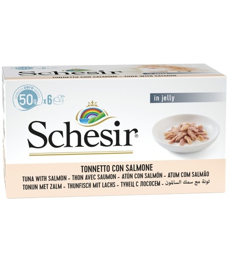 [8005852711250] Schesir Can For Cat Tuna And Salmon 6x50g Per Pack