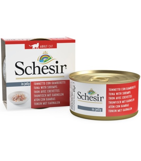 Schesir Can for Cat Tuna with Shrimps In Jelly 85g