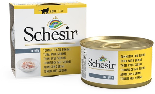 Schesir Can for Cat Tuna with Surimi In Jelly 85g