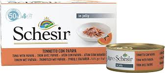 [8005852711281] Schesir Can For Cat Tuna And Papaya 6x50g Per Pack
