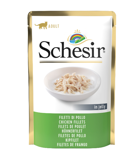 Schesir Pouch Chicken Fillets in Jelly For Adult Cat 85g