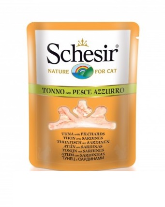 Schesir Pouch Nature Tuna With Pilchards For Cats 70g
