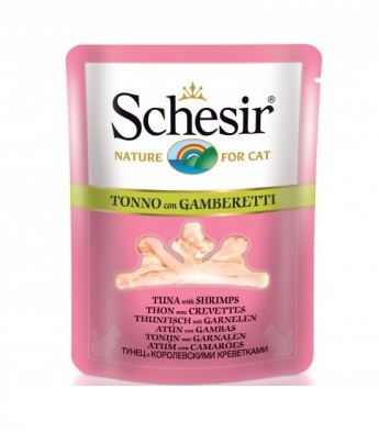 Schesir Pouch Nature Tuna With Shrimps For Cats 70g