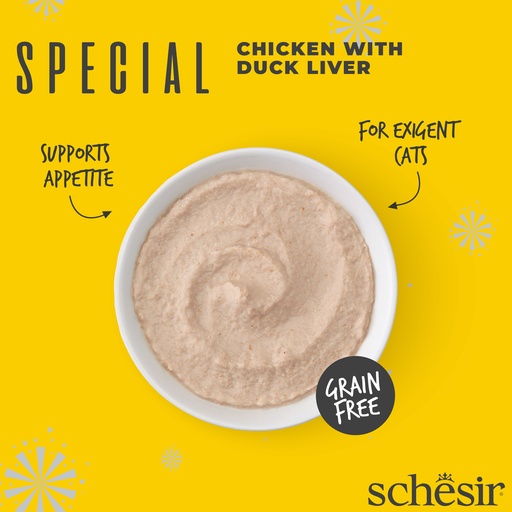 Schesir Special Mousse Exigent Chicken with Duck Liver 70g