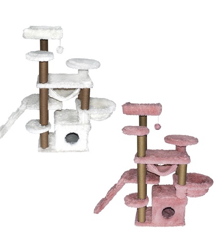 Scratch It! Premium Ponchic Fabric Two Step Cat Scratching Tree 65X164X145cm