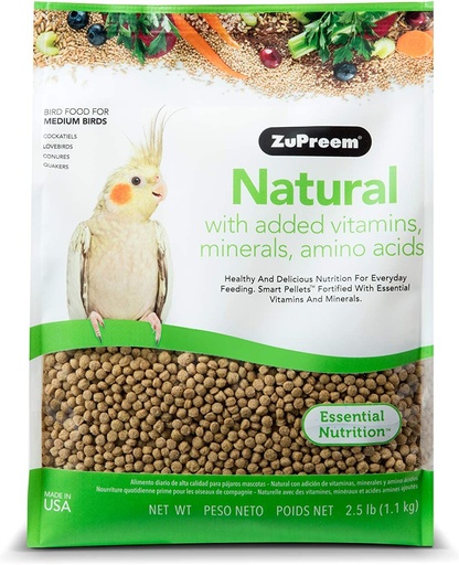 [762177922003] Zupreem Natural with added vitamins Bird Food for medium Birds 1.1 kg