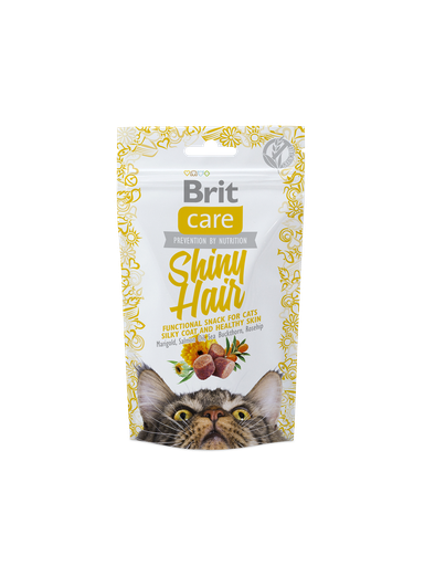 [8595602521388] Brit Care Cat Snack Shiny Hair 50g 