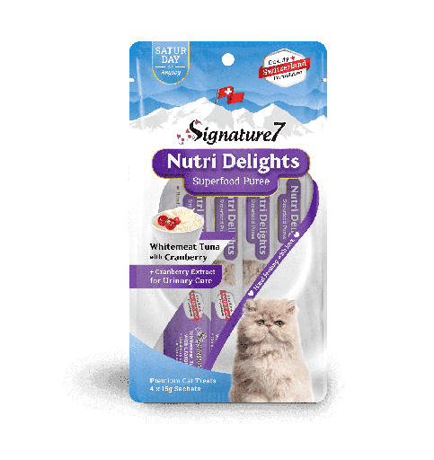 [0753692081818] S7 Nutri Delights White Meat Tuna With Cranberry + Cranberry Extract For Urinary Care - Puree - (4x15g) 60g 