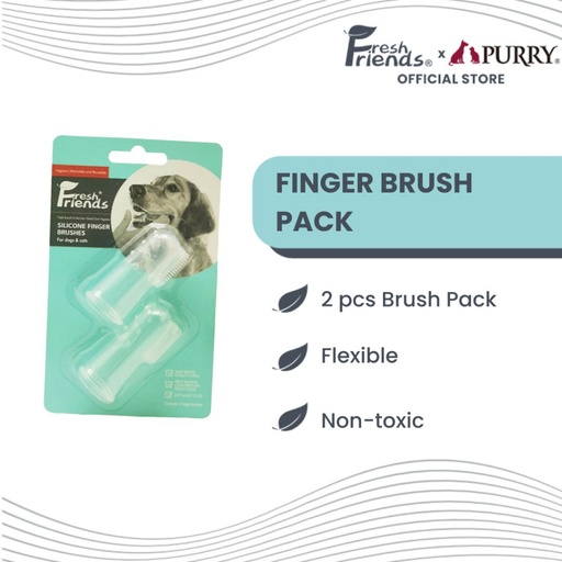 [6928485301129] Fresh Friends Silicone Finger Brush -2pcs 214 Blisters 
