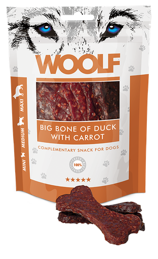 [8594178550235] Woolf Big Bone Of Duck With Carrot – 100g 