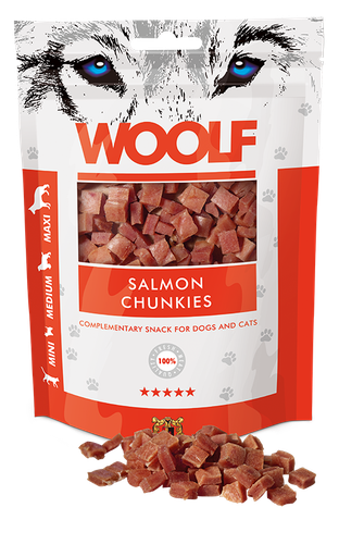 [8594178550631] Woolf Chunkies Salmon – 100g 