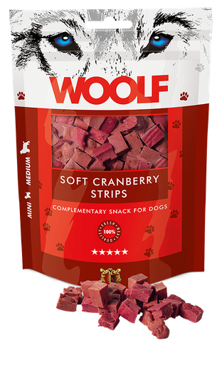 [8594178550297] Woolf Soft Cranberry Strips – 100g 