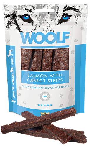 [8594178550136] Woolf Salmon With Carrot Strips – 100g 
