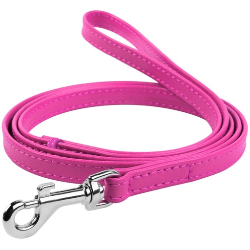 [4820152561152] Wau Dog Glamour genuine leather dog leash, W 12 mm, L 122 cm Pink / Small 